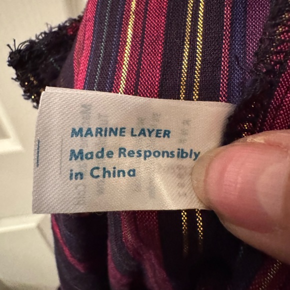 Marine Layer Alison Tencel Multicolor Striped Joggers - Picture 11 of 11